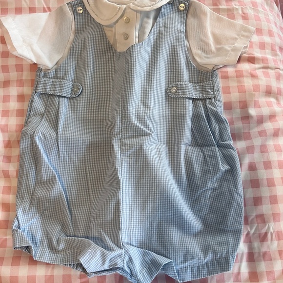 Petit Ami Blue and White Kids One Piece - Picture 4 of 5